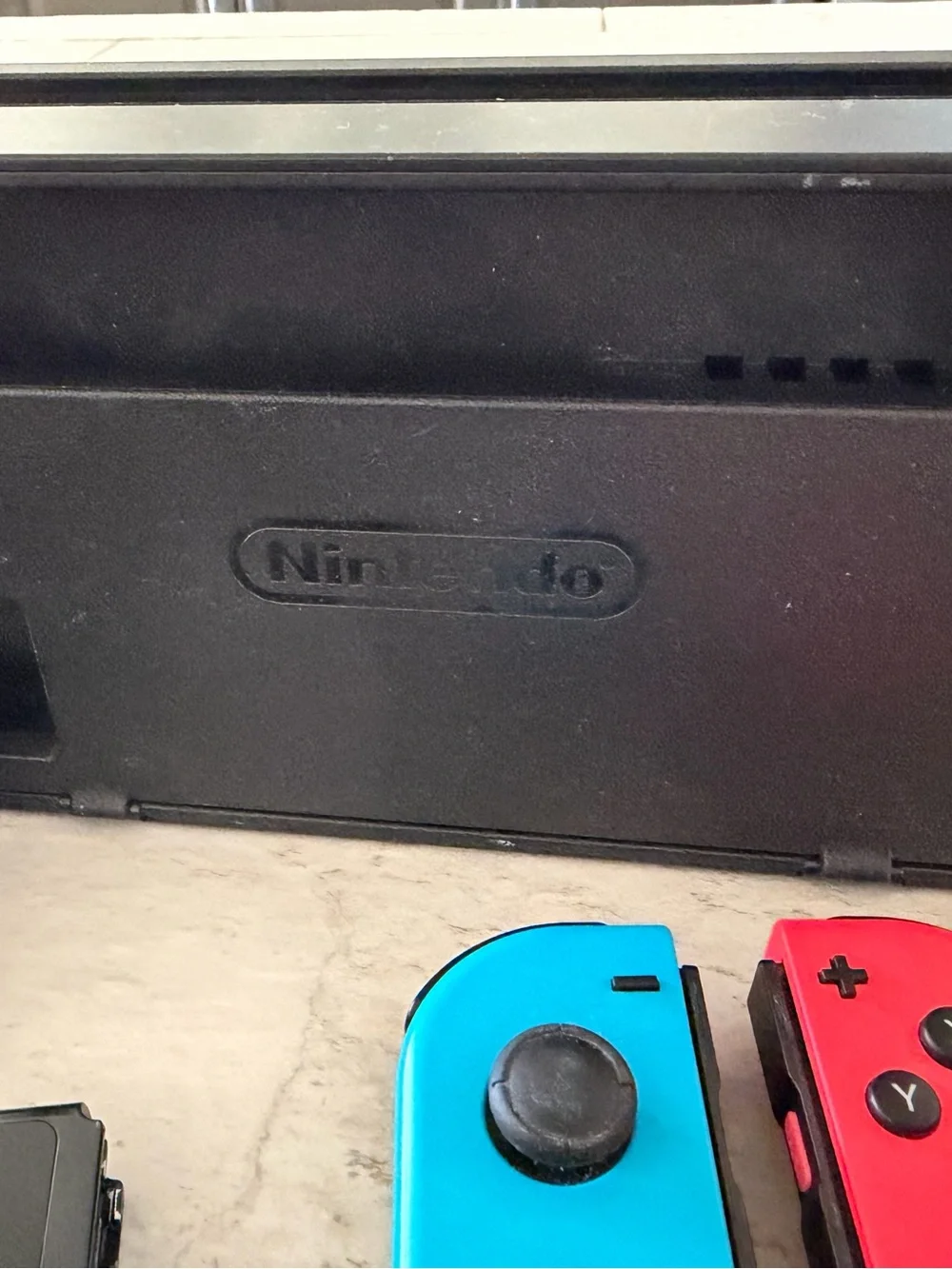 Nintendo Switch with Neon Blue and Red JoyCon w/ docking station Minecraft game